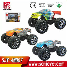 Bateria R / C Car Crianças 1:10 4WD R / C caminhão Veículo rc Mad Truck Brinquedo carro elétrico Off-Road menino SJY-4WD07